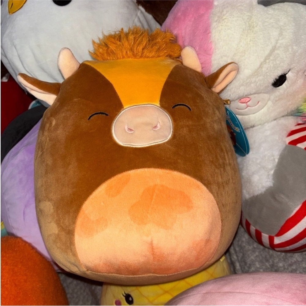 Squishmallows Brown and Orange Stuffed Animal Plush